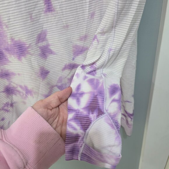 Lululemon Tie Dye Long Sleeve Shirt Women’s 6 Purple White - Picture 6 of 12